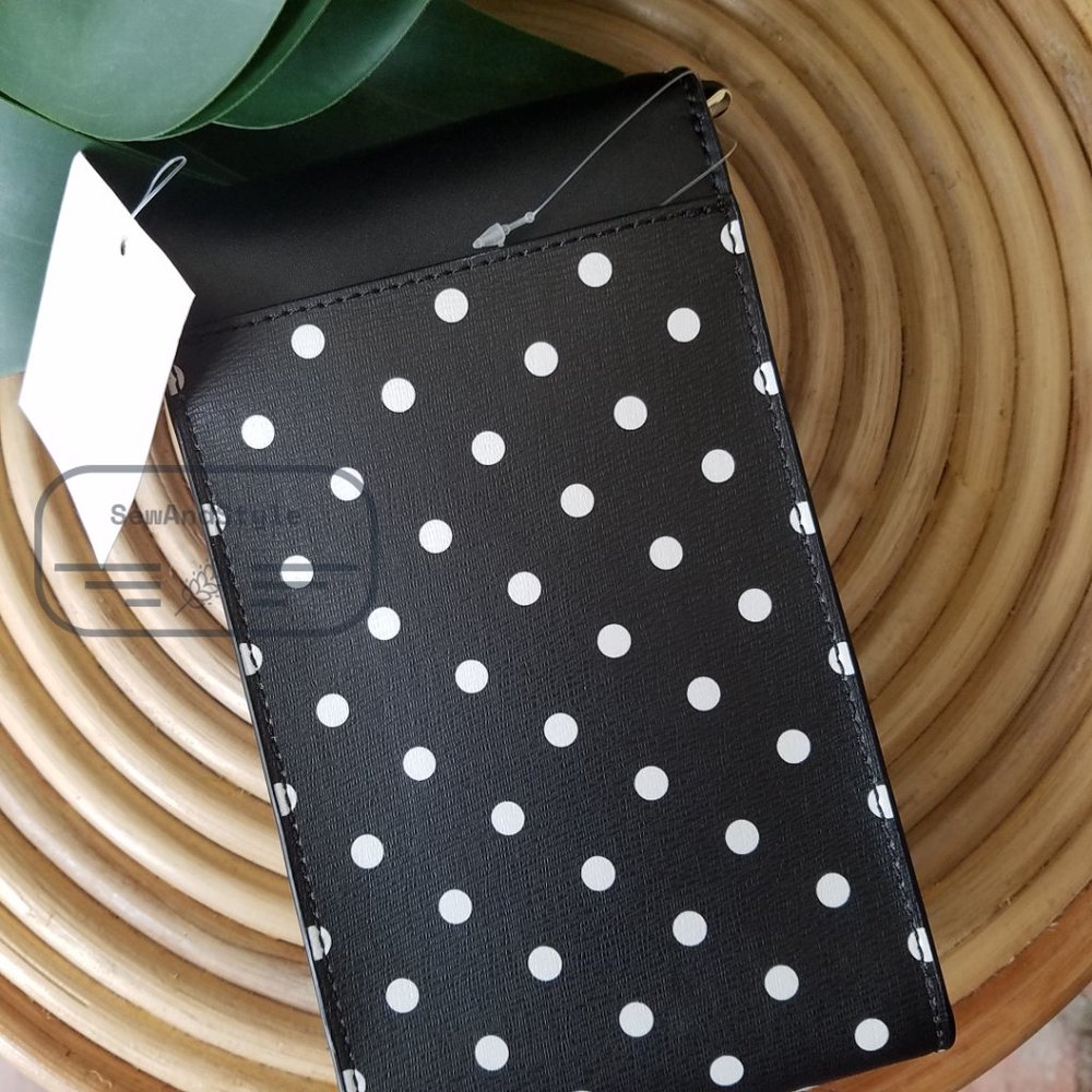 Kate Spade Minnie Mouse Disney N/S Phone Crossbody Bag Purse Black White - Picture 8 of 11